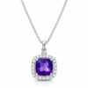 Amethyst & Diamond Pendant